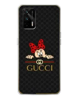Чехол для Realme GT 5G с картинкой «Минни Маус Gucci — черный»