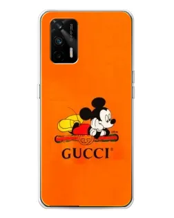 Чехол для Realme GT 5G с картинкой «Микки Маус Gucci — оранж»