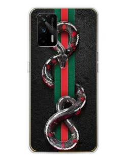 Чехол для Realme GT 5G с картинкой «Gucci — змея на полосе»