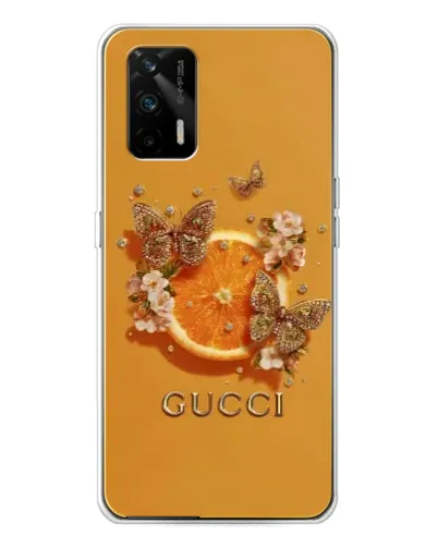 Чехол для Realme GT 5G с картинкой «Gucci — золотые бабочки» Чехол для Realme GT 5G с картинкой «Gucci — золотые бабочки»