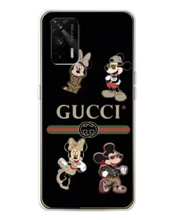 Чехол для Realme GT 5G с картинкой «Gucci — герои Disney и монограмма»