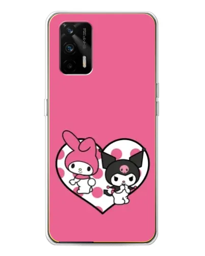 Чехол для Realme GT 5G с картинкой «Kuromi и My Melody»