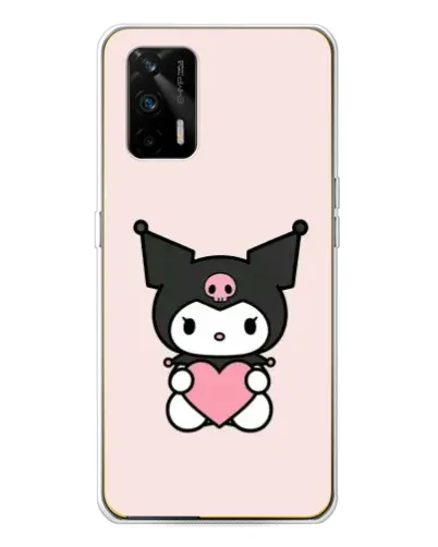 Чехол для Realme GT 5G с картинкой «Kuromi и сердце»