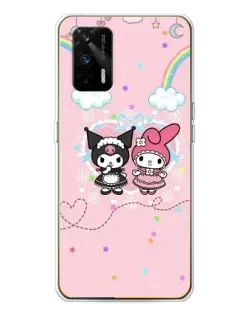 Чехол для Realme GT 5G с картинкой «My Melody и Kuromi» Чехол для Realme GT 5G с картинкой «My Melody и Kuromi»