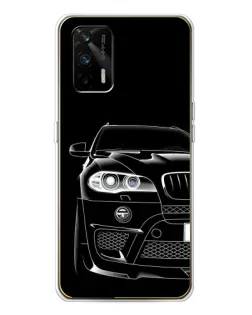 Чехол для Realme GT 5G с картинкой «Темный силуэт BMW»