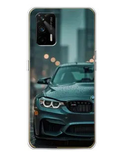 Чехол для Realme GT 5G с картинкой «BMW в огнях города»