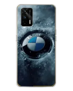 Чехол для Realme GT 5G с картинкой «Логотип BMW — лед»