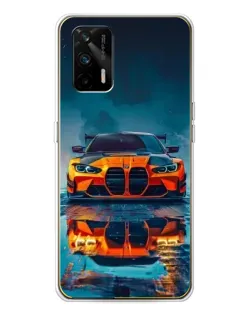 Чехол для Realme GT 5G с картинкой «BMW — золотая эмблема»