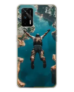 Чехол для Realme GT 5G с картинкой «PUBG — свободное падение»