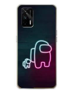 Чехол для Realme GT 5G с картинкой «Among Us неон-арт» Чехол для Realme GT 5G с картинкой «Among Us неон-арт»