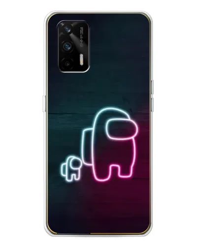 Чехол для Realme GT 5G с картинкой «Among Us неон-арт» Чехол для Realme GT 5G с картинкой «Among Us неон-арт»