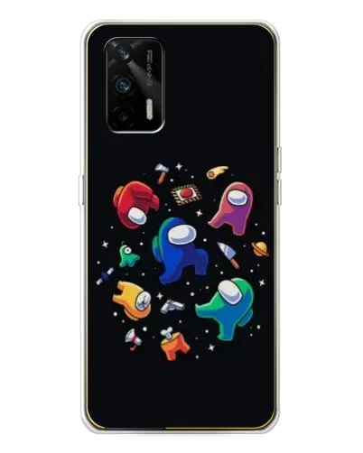 Чехол для Realme GT 5G с картинкой «Among Us космос» Чехол для Realme GT 5G с картинкой «Among Us космос»