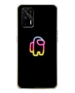 Чехол для Realme GT 5G с картинкой «Among Us градиент» Чехол для Realme GT 5G с картинкой «Among Us градиент»