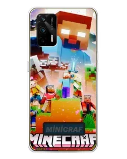 Чохол для Realme GT 5G з картинкою «Minecraft герої гри» Чохол для Realme GT 5G з картинкою «Minecraft герої гри»