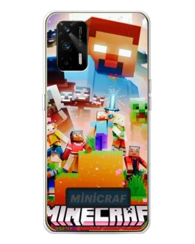 Чехол для Realme GT 5G с картинкой «Minecraft герои игры» Чехол для Realme GT 5G с картинкой «Minecraft герои игры»
