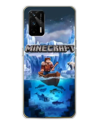 Чехол для Realme GT 5G с картинкой «Minecraft ледяной мир» Чехол для Realme GT 5G с картинкой «Minecraft ледяной мир»