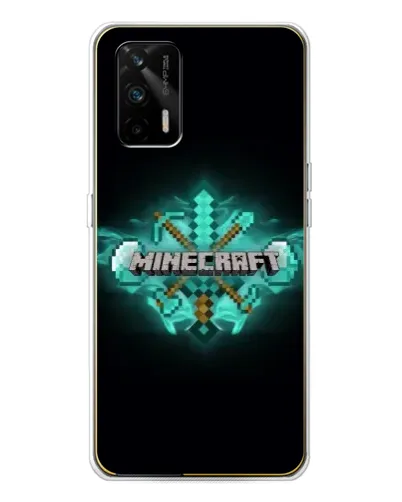 Чехол для Realme GT 5G с картинкой «Minecraft Diamond лого» Чехол для Realme GT 5G с картинкой «Minecraft Diamond лого»
