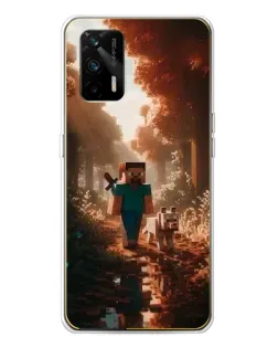 Чохол для Realme GT 5G з картинкою «Стів у лісі» Чохол для Realme GT 5G з картинкою «Стів у лісі»