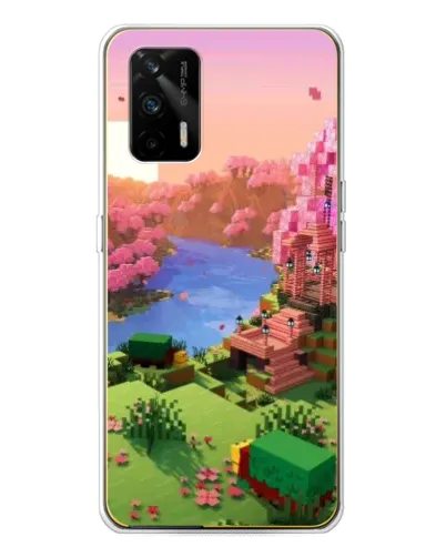 Чехол для Realme GT 5G с картинкой «Розовое дерево Minecraft» Чехол для Realme GT 5G с картинкой «Розовое дерево Minecraft»