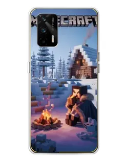 Чохол для Realme GT 5G з картинкою «Зимовий Minecraft» Чохол для Realme GT 5G з картинкою «Зимовий Minecraft»