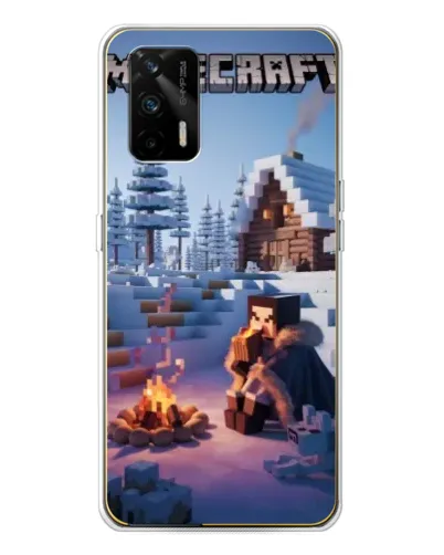 Чехол для Realme GT 5G с картинкой «Зимний Minecraft» Чехол для Realme GT 5G с картинкой «Зимний Minecraft»