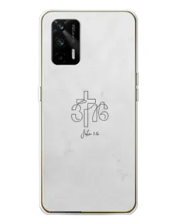 Чехол для Realme GT 5G с картинкой «Иоанна 3:16 Крест»