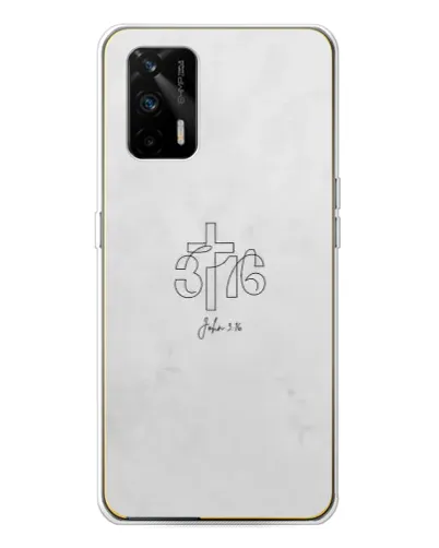 Чехол для Realme GT 5G с картинкой «Иоанна 3:16 Крест»