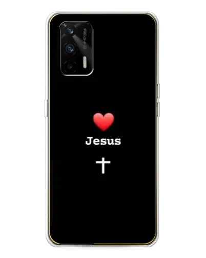 Чехол для Realme GT 5G с картинкой «Сердце - Jesus»