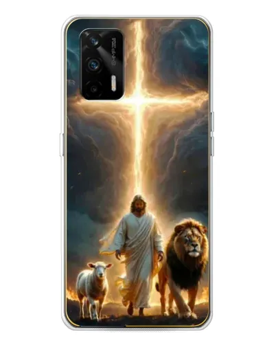 Чехол для Realme GT 5G с картинкой «Лев Иуды и Свет»