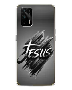 Чехол для Realme GT 5G с картинкой «Надпись Jesus Graffiti»