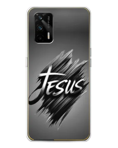 Чехол для Realme GT 5G с картинкой «Надпись Jesus Graffiti»