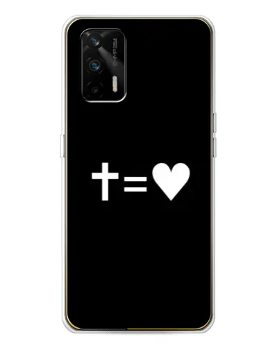 Чехол для Realme GT 5G с картинкой «Крест и Сердце»
