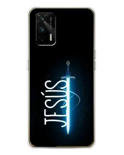 Чехол для Realme GT 5G с картинкой «Меч Духа Jesus»