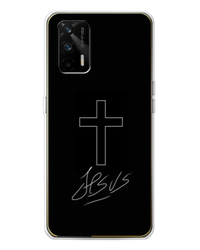 Чехол для Realme GT 5G с картинкой «Графический крест Jesus» Чехол для Realme GT 5G с картинкой «Графический крест Jesus»