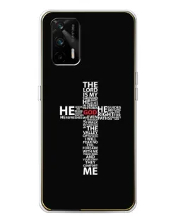 Чехол для Realme GT 5G с картинкой «Текстовый крест»