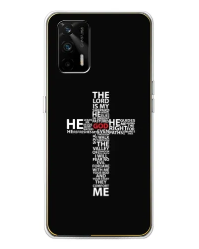 Чехол для Realme GT 5G с картинкой «Текстовый крест» Чехол для Realme GT 5G с картинкой «Текстовый крест»