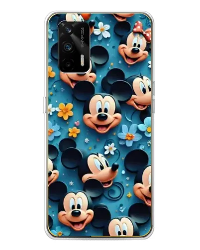 Чехол для Realme GT 5G с картинкой «Паттерн Микки и Минни»