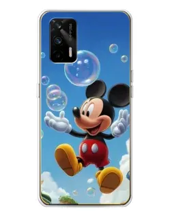 Чехол для Realme GT 5G с картинкой «Mickey и мыльные пузыри»