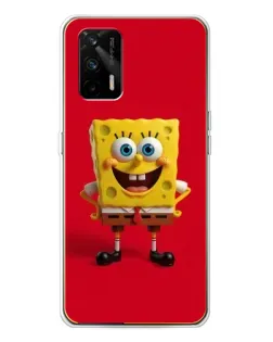 Чехол для Realme GT 5G с картинкой «Спанч Боб на красном»