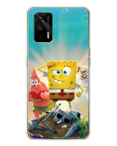 Чехол для Realme GT 5G с картинкой «Спанч Боб победитель»
