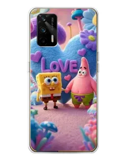 Чехол для Realme GT 5G с картинкой «Губка Боб Патрик»