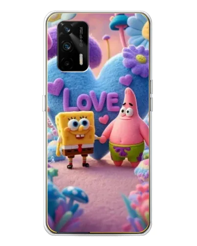 Чехол для Realme GT 5G с картинкой «Губка Боб Патрик»