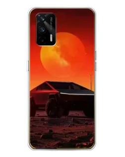 Чехол для Realme GT 5G с картинкой «Cybertruck на Марсе»