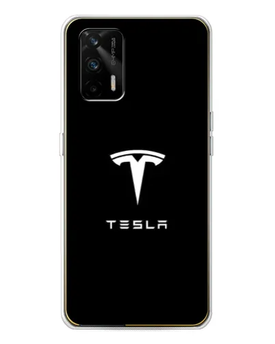 Чохол для Realme GT 5G з картинкою «Tesla White Logo»