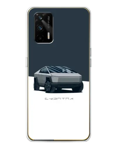 Чохол для Realme GT 5G з картинкою «Сріблястий Cybertruck Tesla»