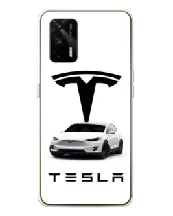 Чохол для Realme GT 5G з картинкою «Tesla White Style» Чохол для Realme GT 5G з картинкою «Tesla White Style»