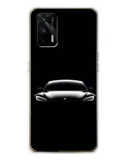 Чохол для Realme GT 5G з картинкою «Фари Tesla Night» Чохол для Realme GT 5G з картинкою «Фари Tesla Night»