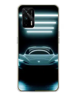Чохол для Realme GT 5G з картинкою «Tesla в неоні» Чохол для Realme GT 5G з картинкою «Tesla в неоні»