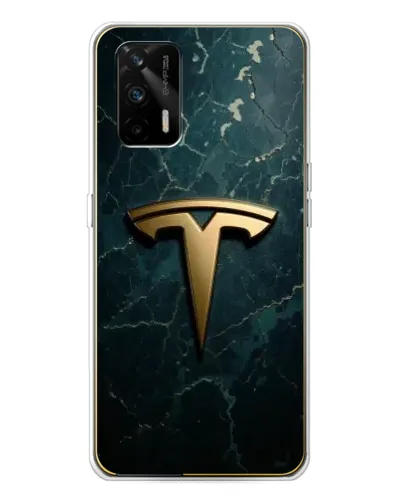 Чохол для Realme GT 5G з картинкою «Мармурова Tesla Gold»