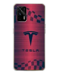Чохол для Realme GT 5G з картинкою «Тесла червоний карбон» Чохол для Realme GT 5G з картинкою «Тесла червоний карбон»